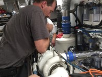 Maintenance in engine room